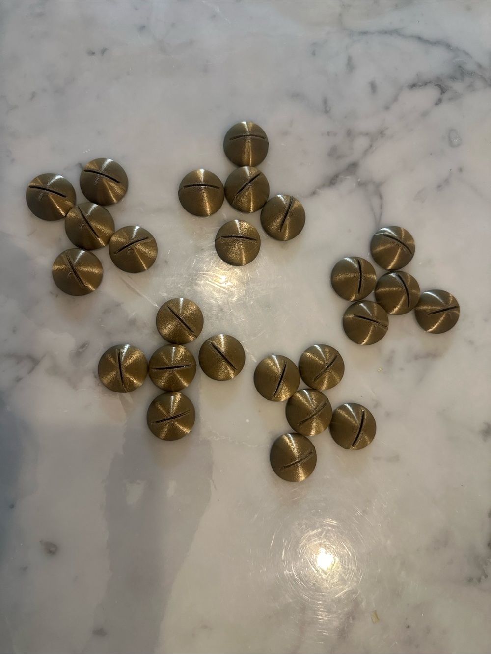 Set of 25 Brass Place Card Holders